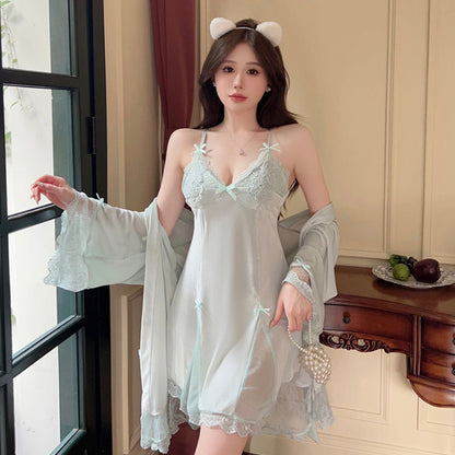 2024 gold velvet pajamas women's autumn new two-piece pajamas with chest pad sexy long sleeve warm pajamas wholesale
